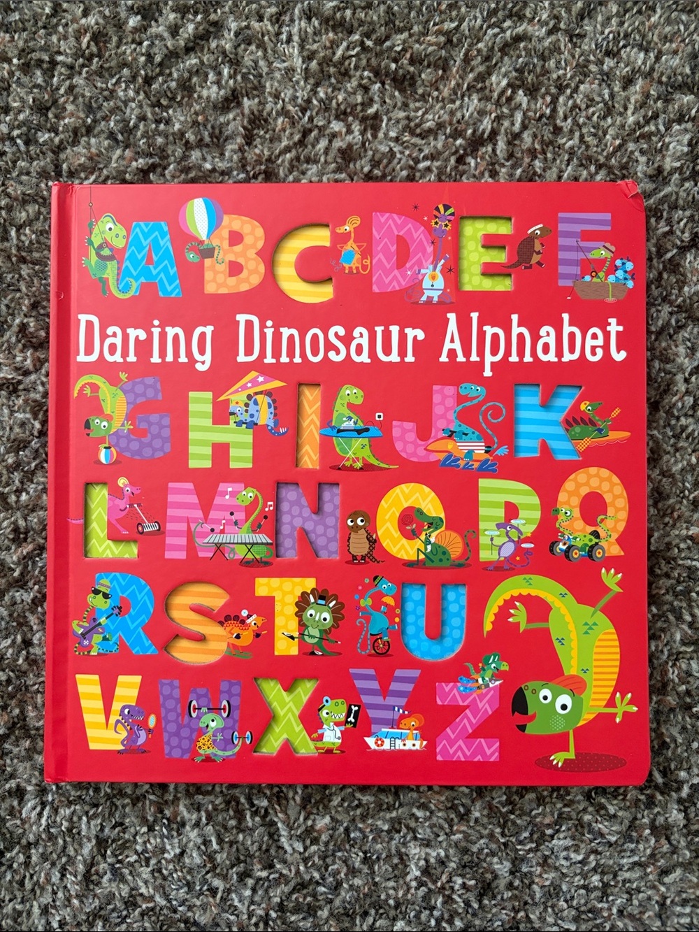 Daring Dinosaur Alphabet Colorful Board Book, by Hayley Down Preschool Letters